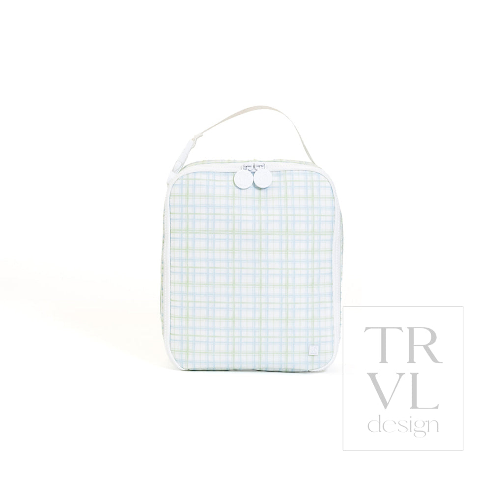 LUNCH BOX Insulated Lunch Bag - CLASSIC PLAID GREEN - Lunch Bags