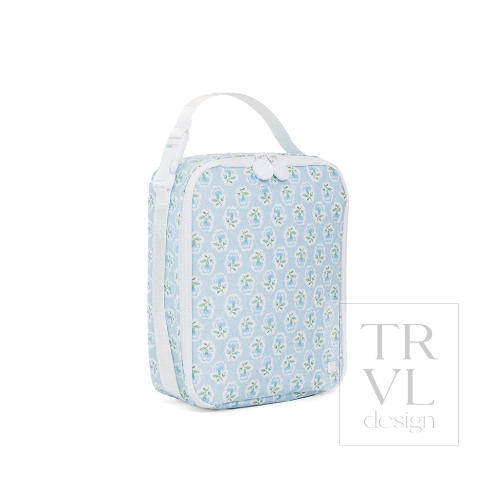 LUNCH BOX Insulated Lunch Bag - PETITE FLEUR BLUE - Lunch Bags