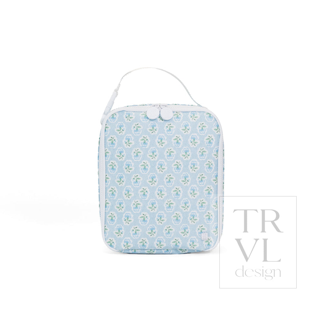 LUNCH BOX Insulated Lunch Bag - PETITE FLEUR BLUE - Lunch Bags