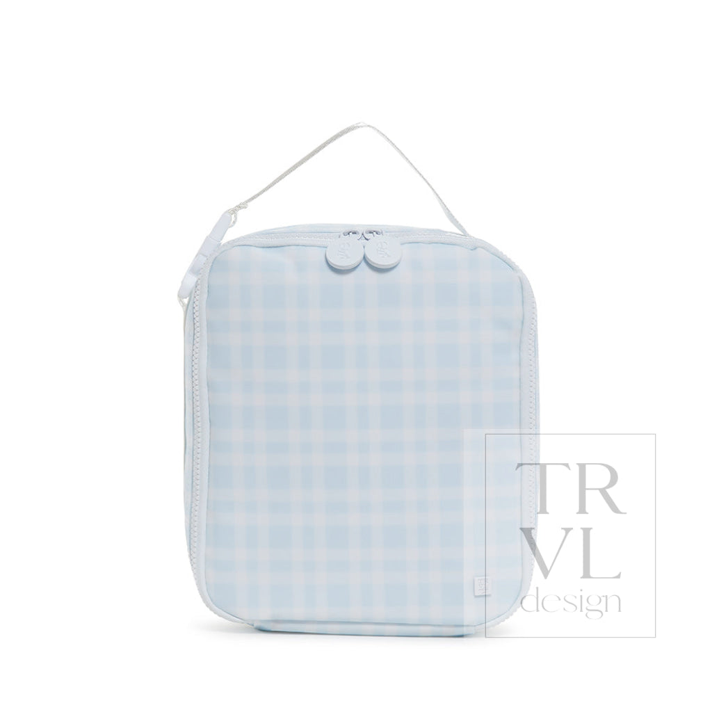 Lunch Box Insulated Lunch Bag - Pimlico Plaid Blue *New Shape! Bags