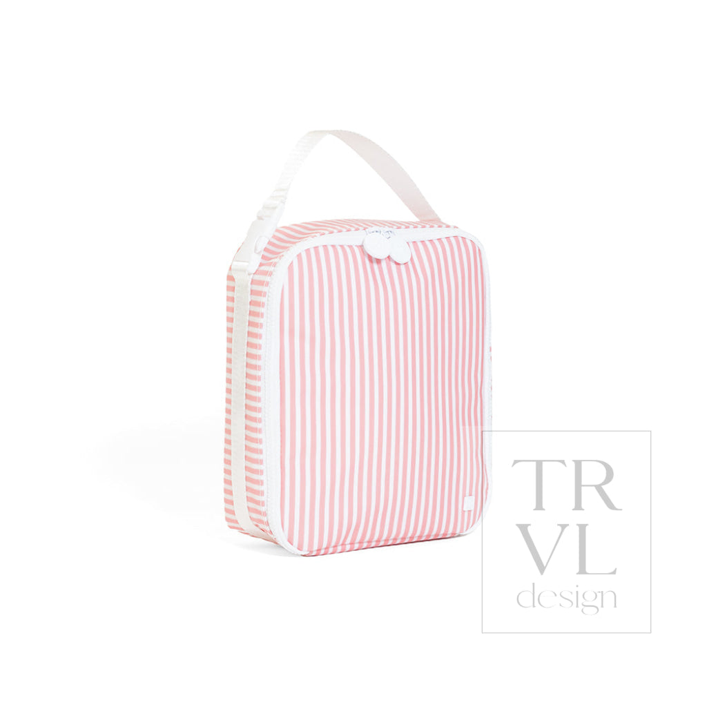 LUNCH BOX Insulated Lunch Bag - PIMLICO STRIPE DUSTY ROSE - Lunch Bags