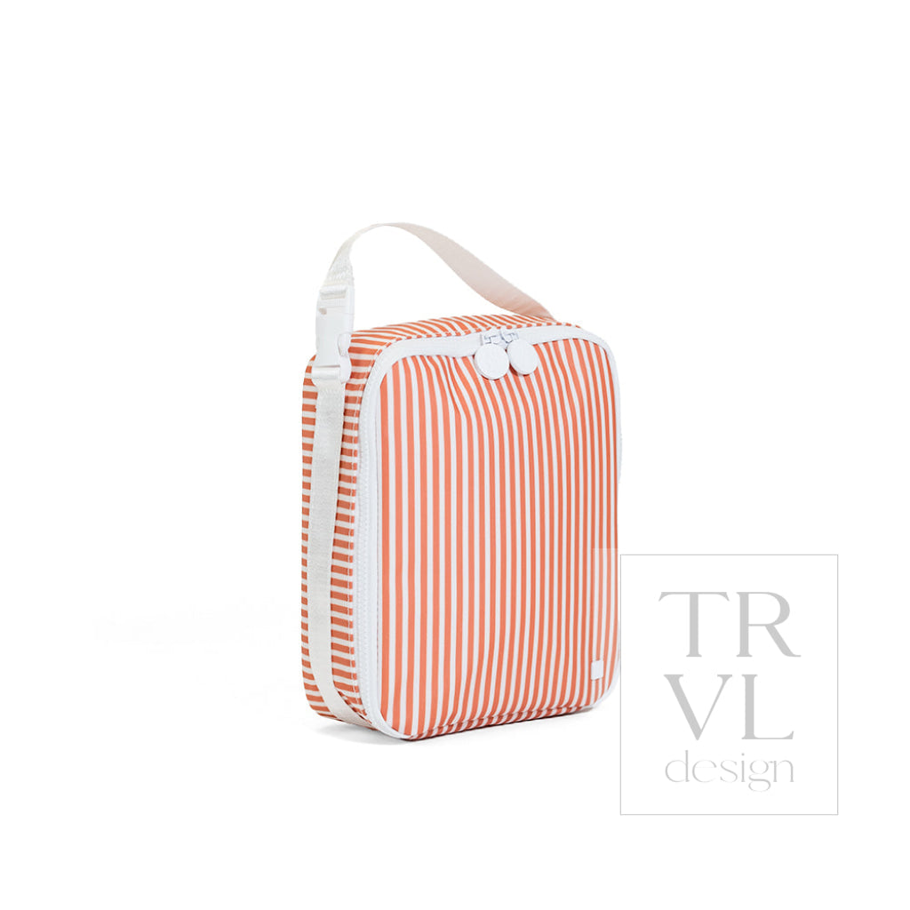 LUNCH BOX Insulated Lunch Bag - PIMLICO STRIPE RUST - Lunch Bags