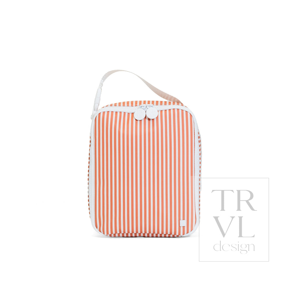 LUNCH BOX Insulated Lunch Bag - PIMLICO STRIPE RUST - Lunch Bags