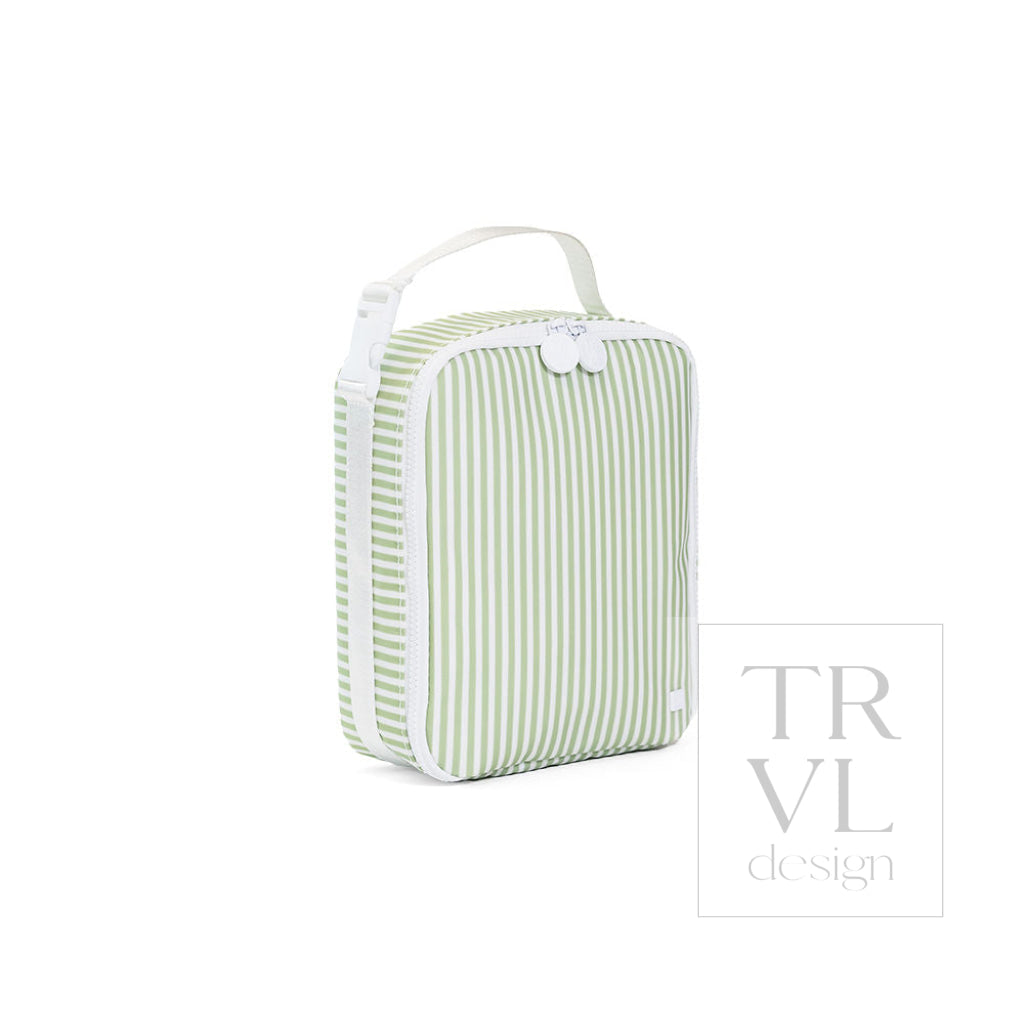 LUNCH BOX Insulated Lunch Bag - PIMLICO STRIPE SAGE - Lunch Bags
