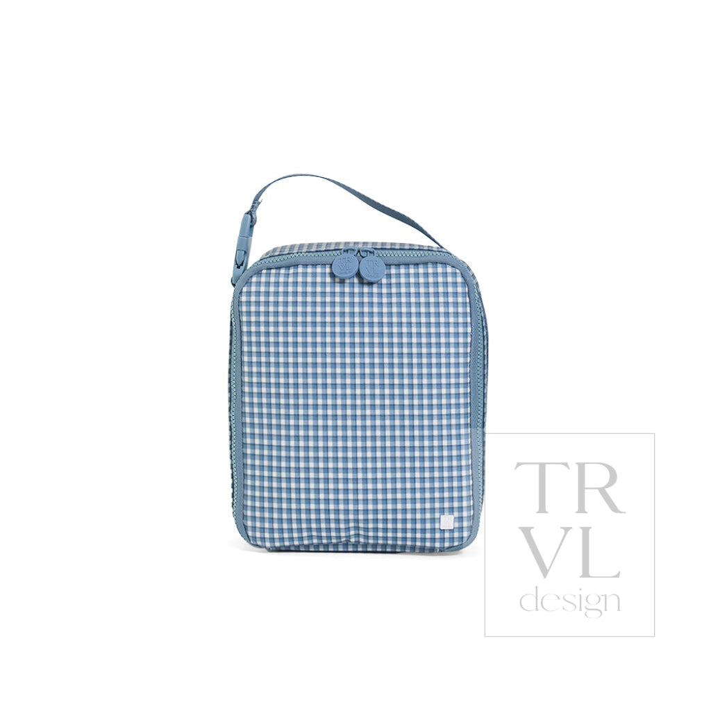 LUNCH BOX Insulated Lunch Bag - RODEO CHECK INDIGO - Lunch Bags