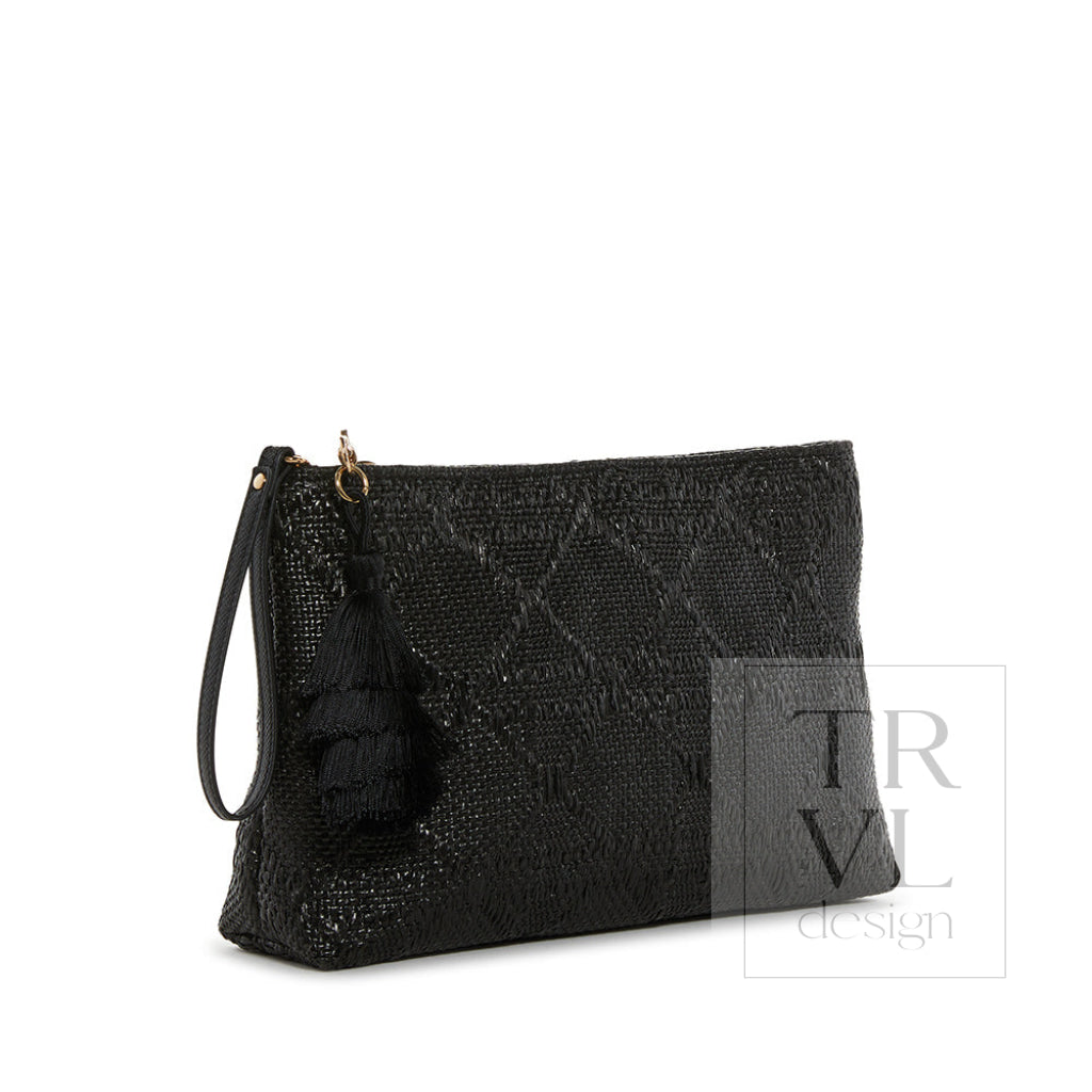 Luxe Bali Straw - Island Clutch Cane Midnight *On Special
