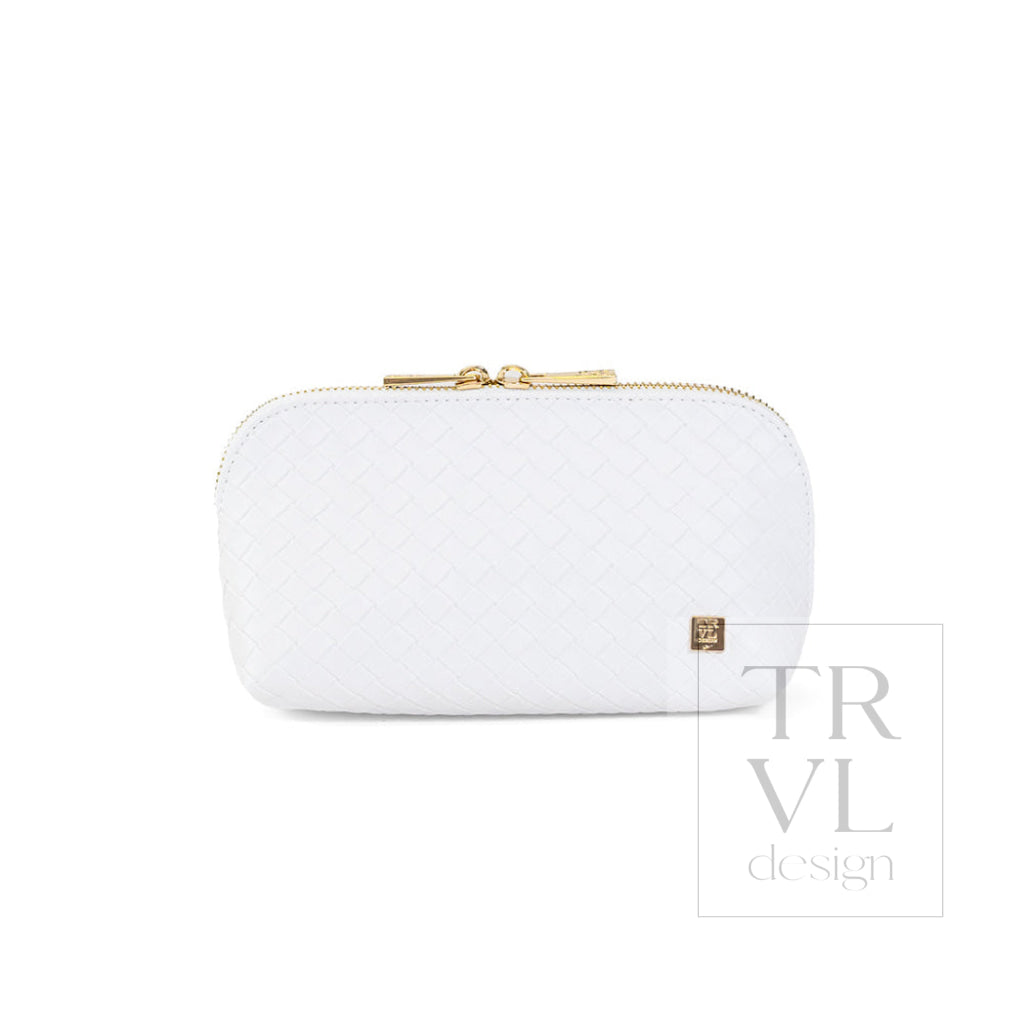 LUXE DUO CASE - WOVEN BLANC - Cosmetic & Toiletry Bags