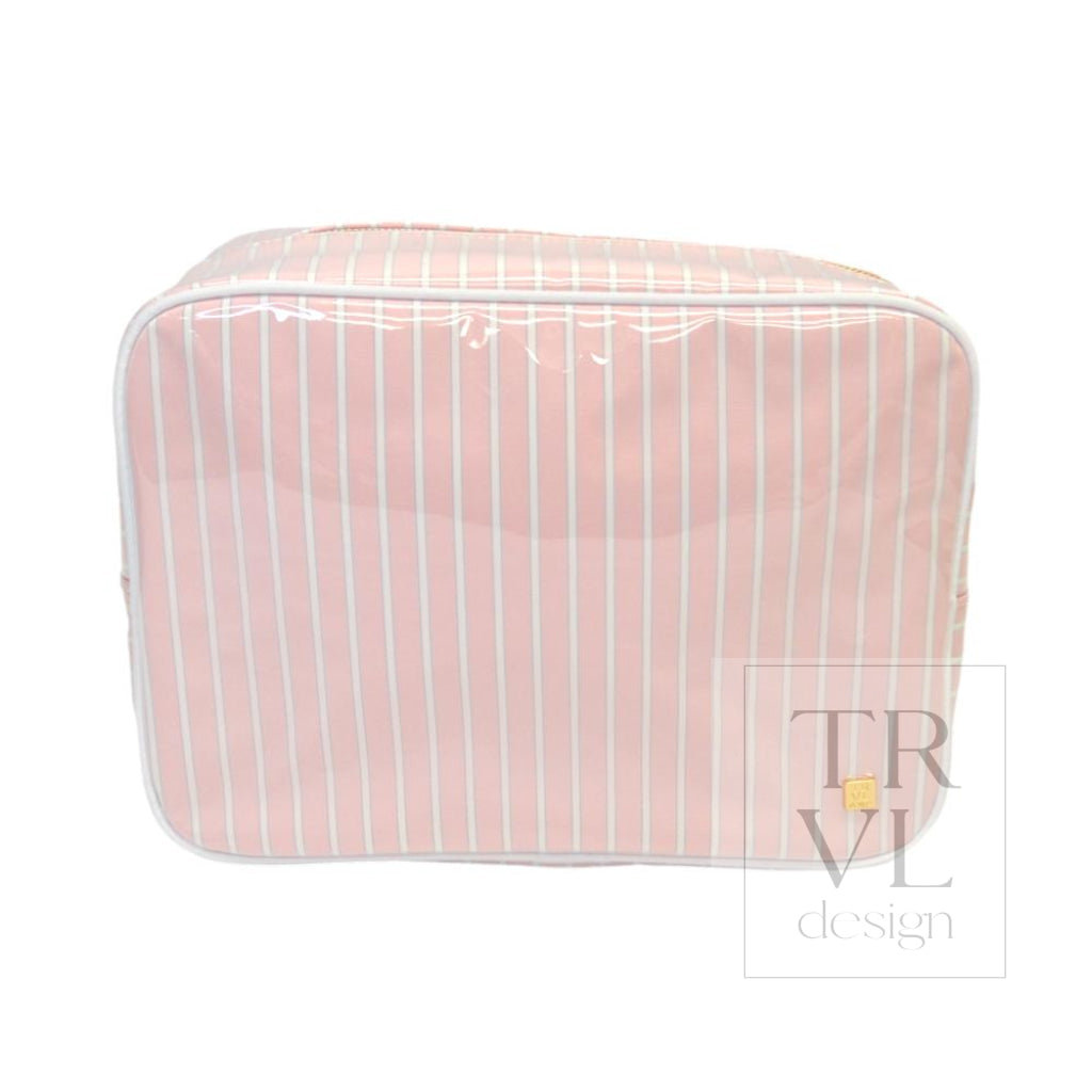 LUXE GLOSS OVERLAY XL GLAM + GO GLAM COASTAL SET - SHELL STRIPE - Cosmetic & Toiletry Bags