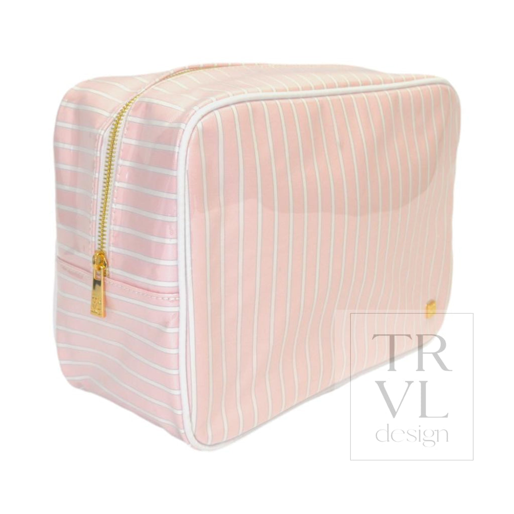 LUXE GLOSS OVERLAY XL GLAM + GO GLAM COASTAL SET - SHELL STRIPE - Cosmetic & Toiletry Bags