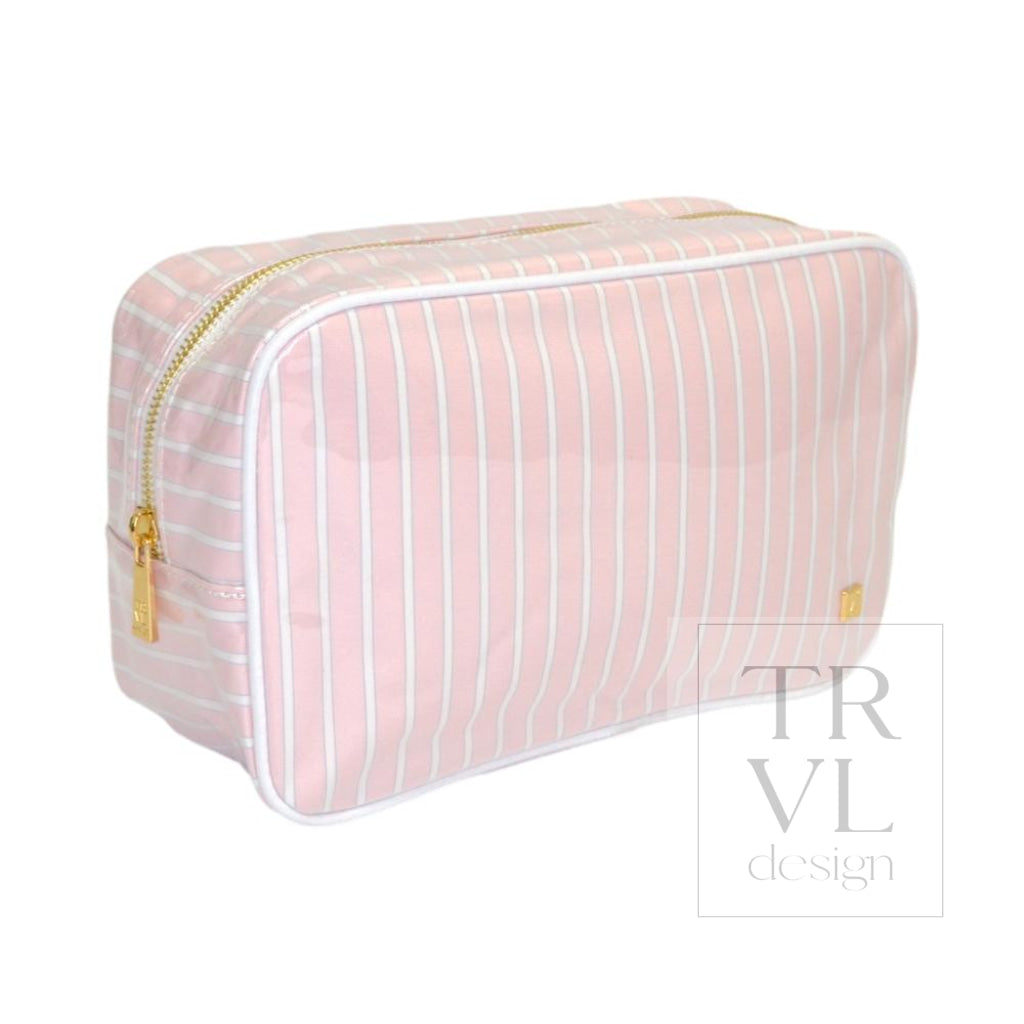 LUXE GLOSS OVERLAY XL GLAM + GO GLAM COASTAL SET - SHELL STRIPE - Cosmetic & Toiletry Bags