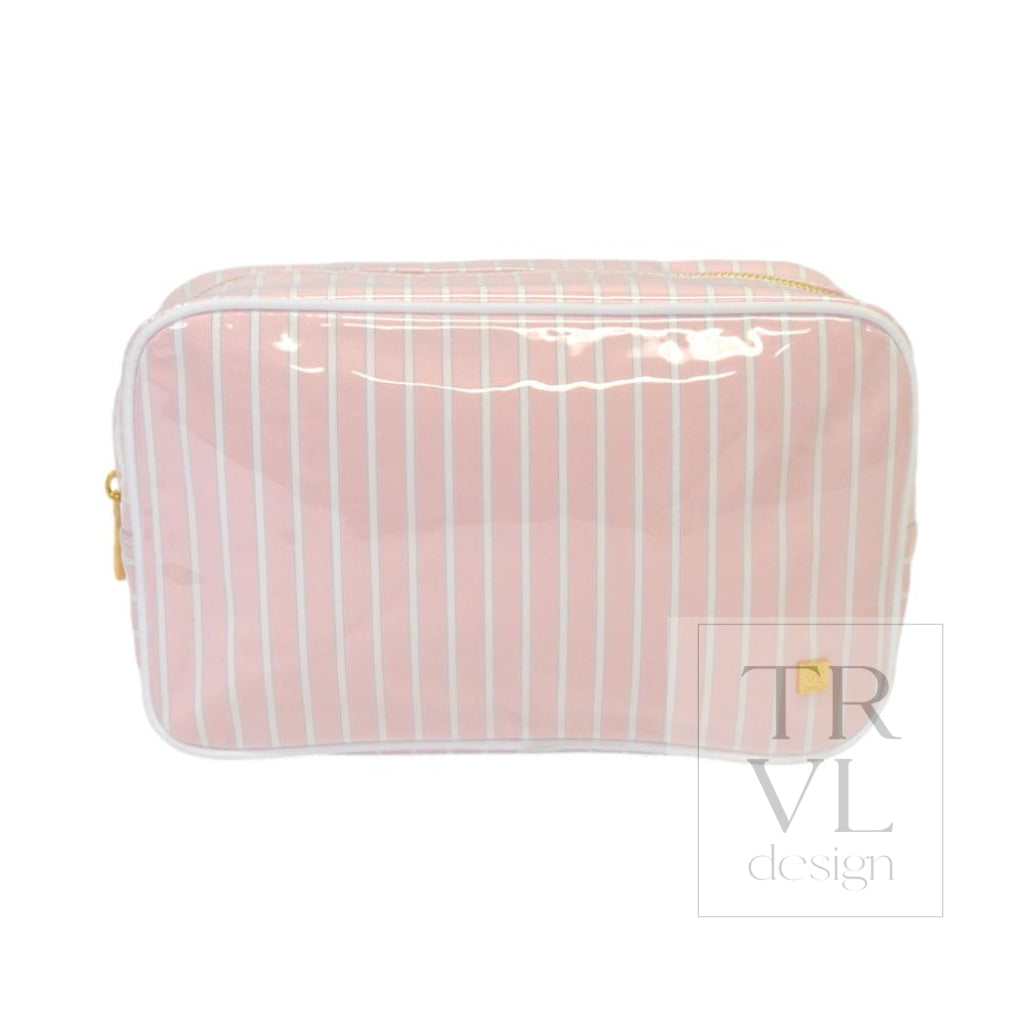 LUXE GLOSS OVERLAY XL GLAM + GO GLAM COASTAL SET - SHELL STRIPE - Cosmetic & Toiletry Bags