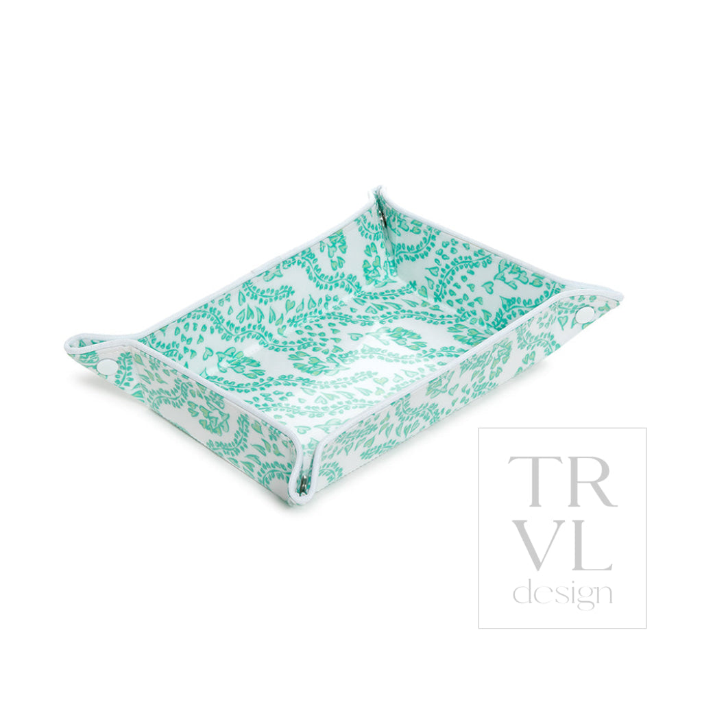 Luxe Gloss Tray Set - All Heart Kelly Green Cosmetic & Toiletry Bags