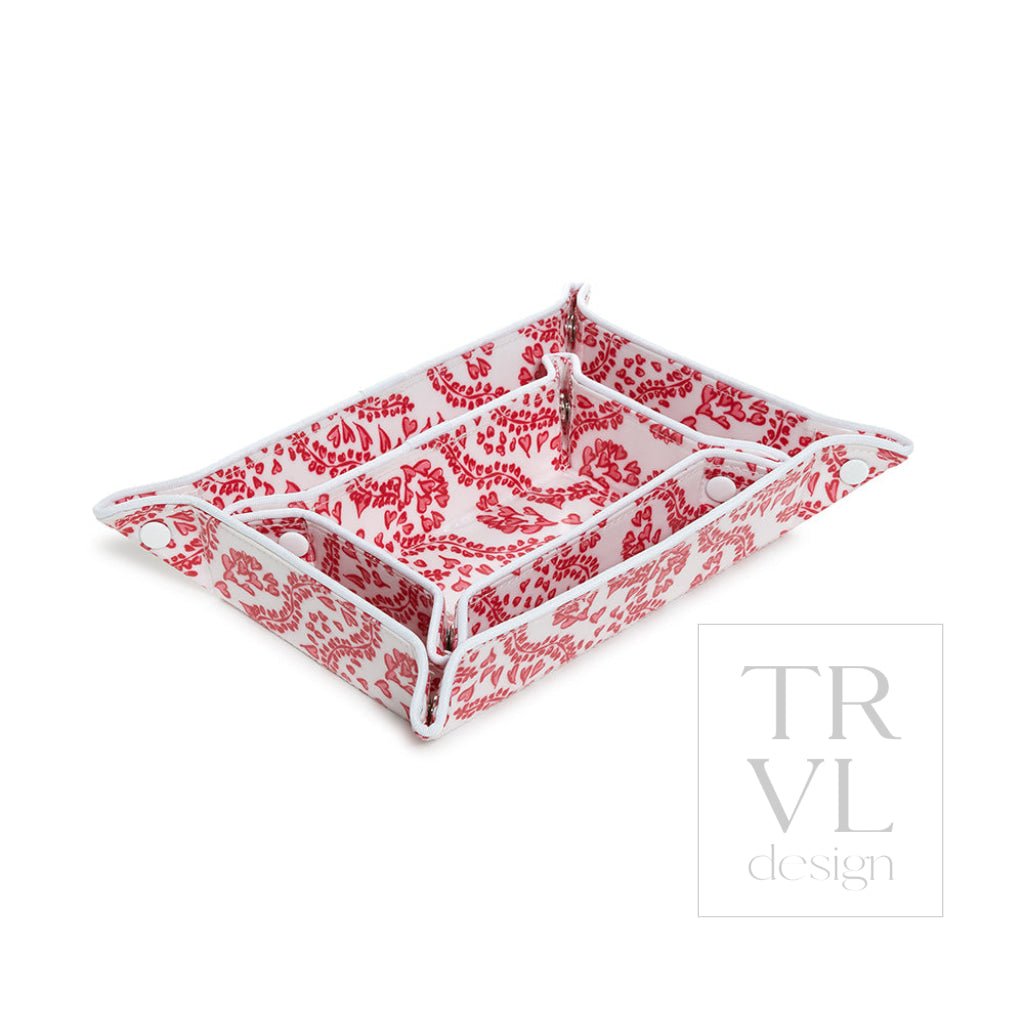 Luxe Gloss Tray Set - All Heart Red Cosmetic & Toiletry Bags