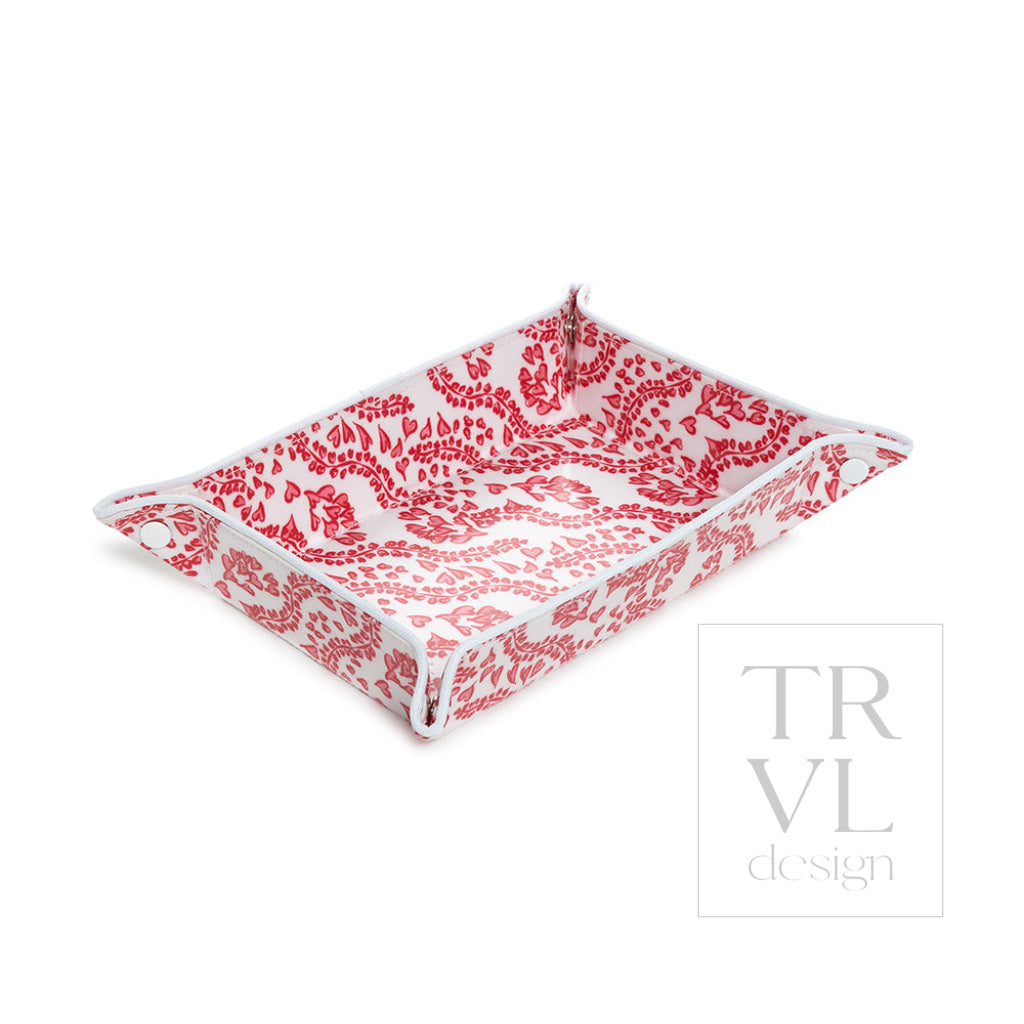 Luxe Gloss Tray Set - All Heart Red Cosmetic & Toiletry Bags