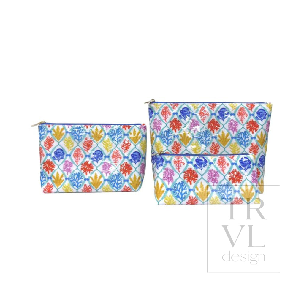 LUXE GLOSS TRIO BAGS - AQUA CORAL