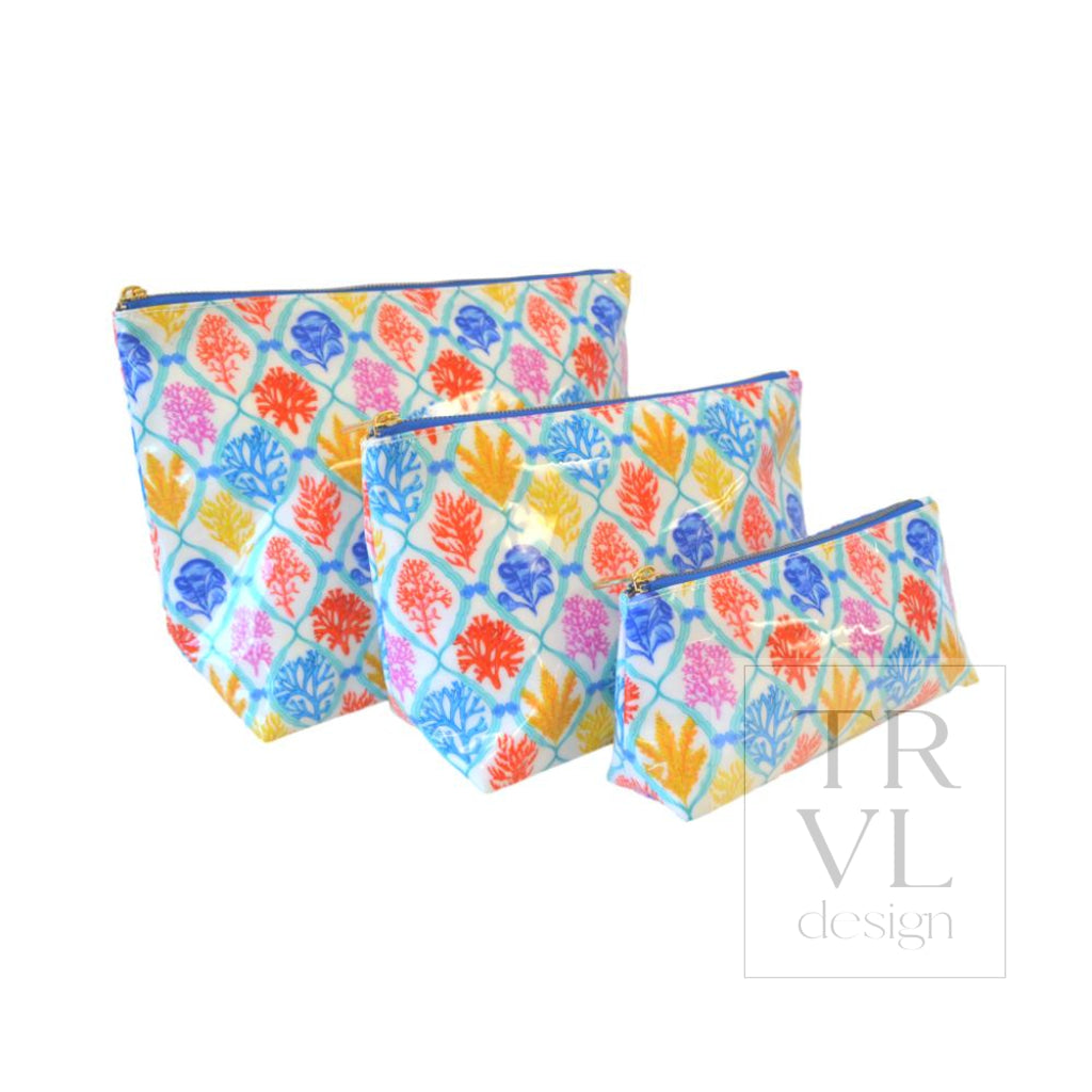 LUXE GLOSS TRIO BAGS - AQUA CORAL