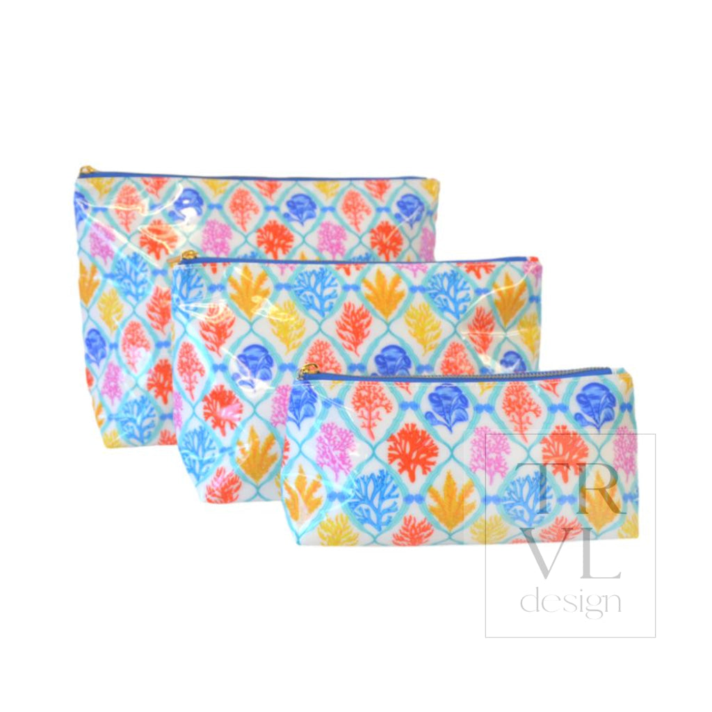 LUXE GLOSS TRIO BAGS - AQUA CORAL