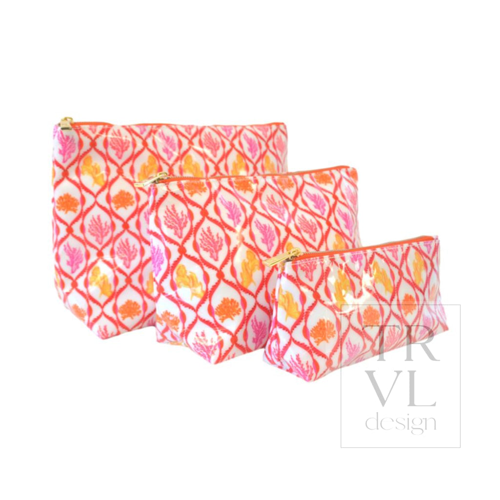 LUXE GLOSS TRIO BAGS - RED CORAL