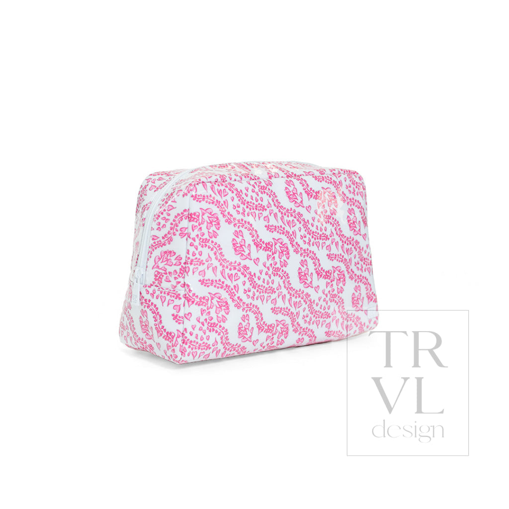 LUXE GLOSS WASH BAG SET - ALL HEART PINK - Cosmetic & Toiletry Bags