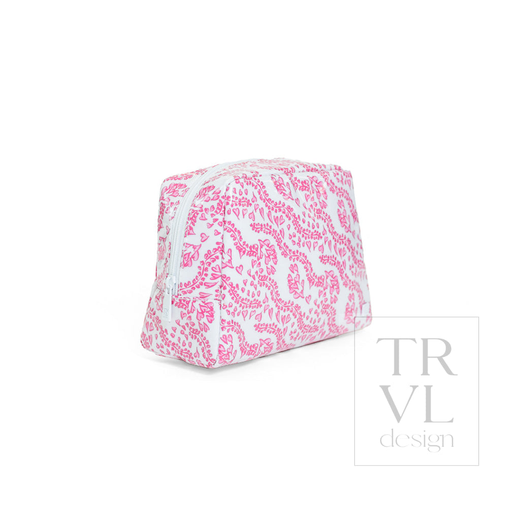 LUXE GLOSS WASH BAG SET - ALL HEART PINK - Cosmetic & Toiletry Bags