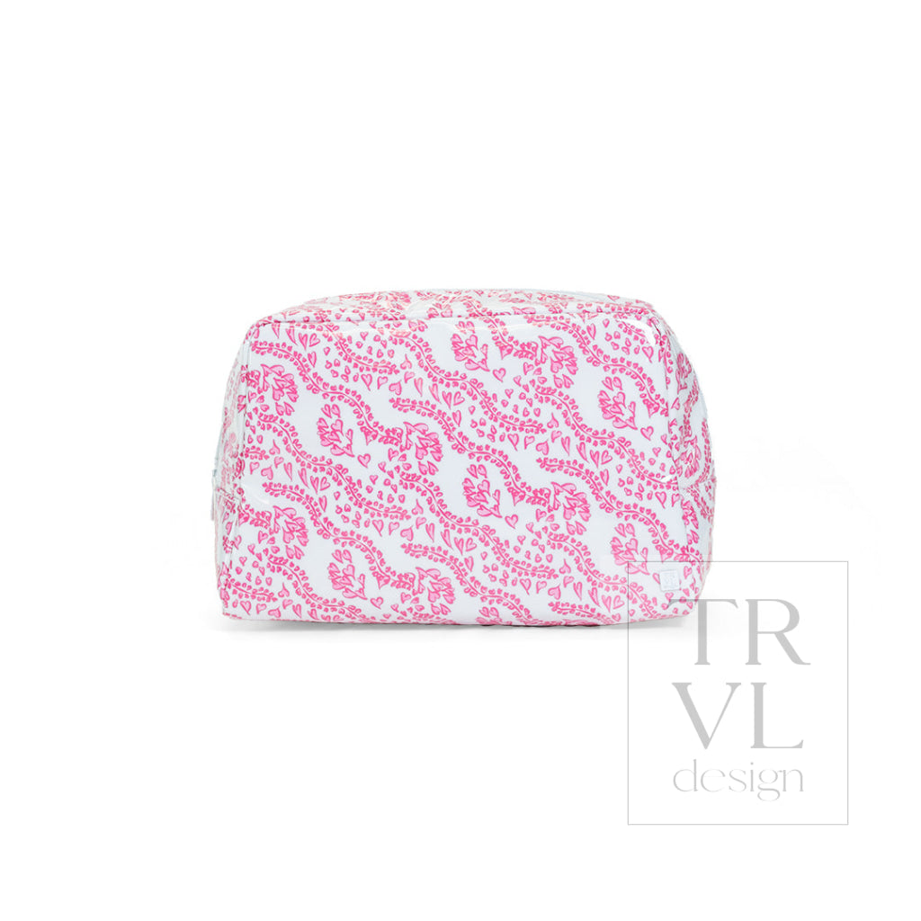 LUXE GLOSS WASH BAG SET - ALL HEART PINK - Cosmetic & Toiletry Bags