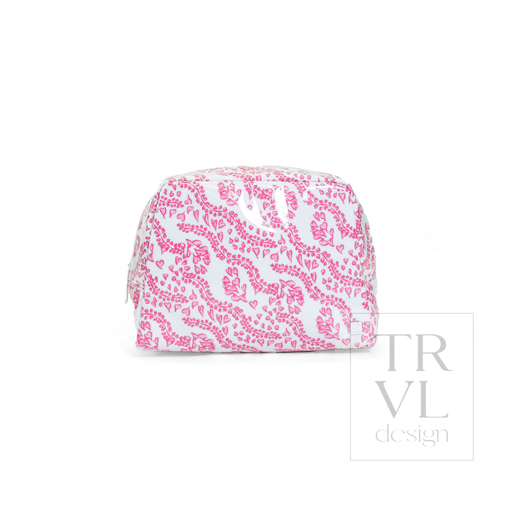 LUXE GLOSS WASH BAG SET - ALL HEART PINK - Cosmetic & Toiletry Bags