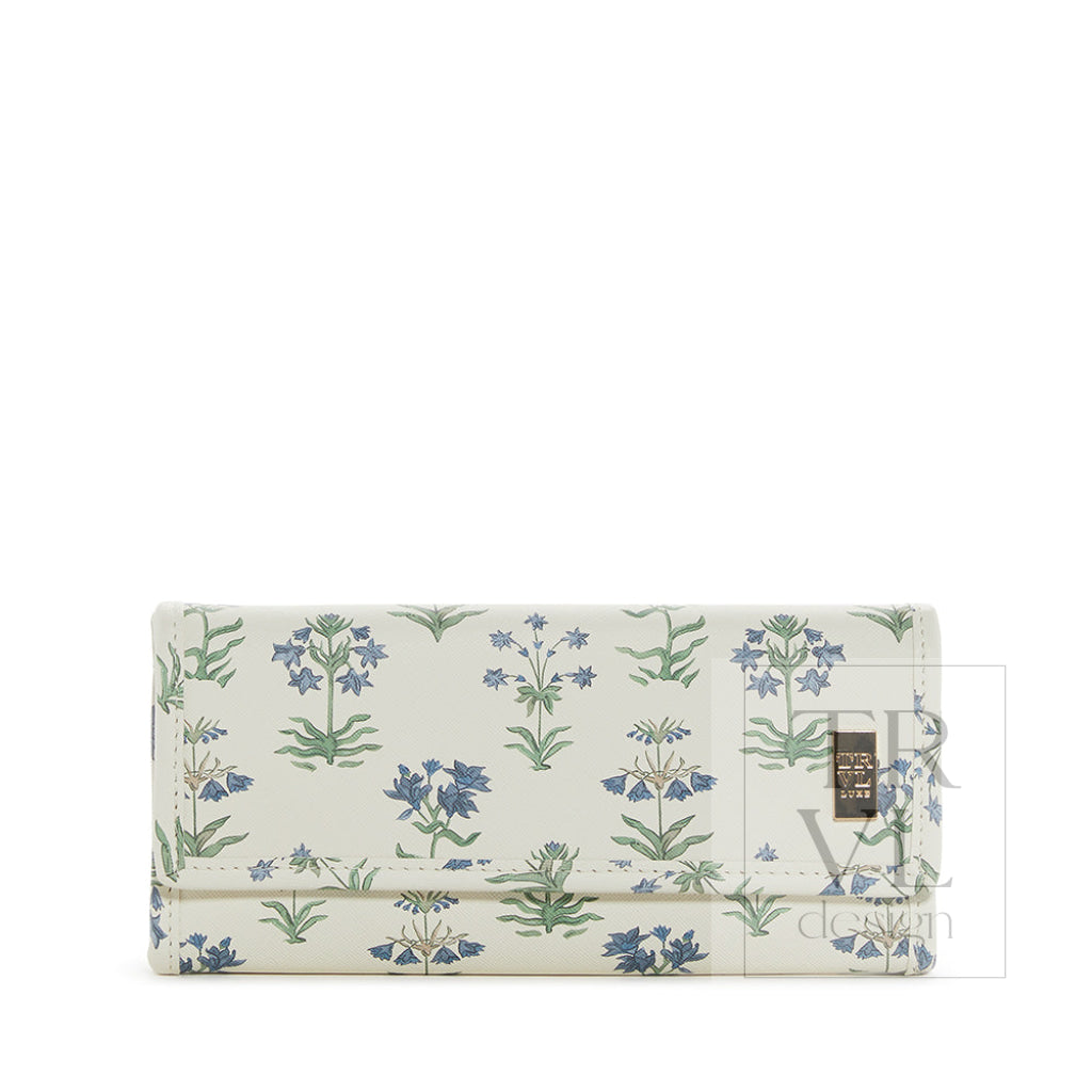 Luxe Jewelry Wallet - Provence With Green Pinstripe Liner Provence2