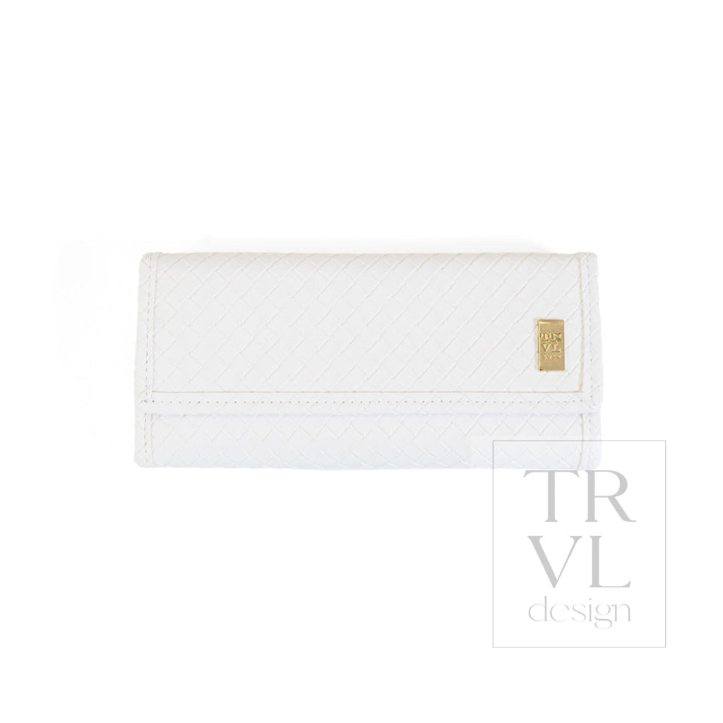 LUXE JEWELRY WALLET - WOVEN BLANC - Jewelry Holders