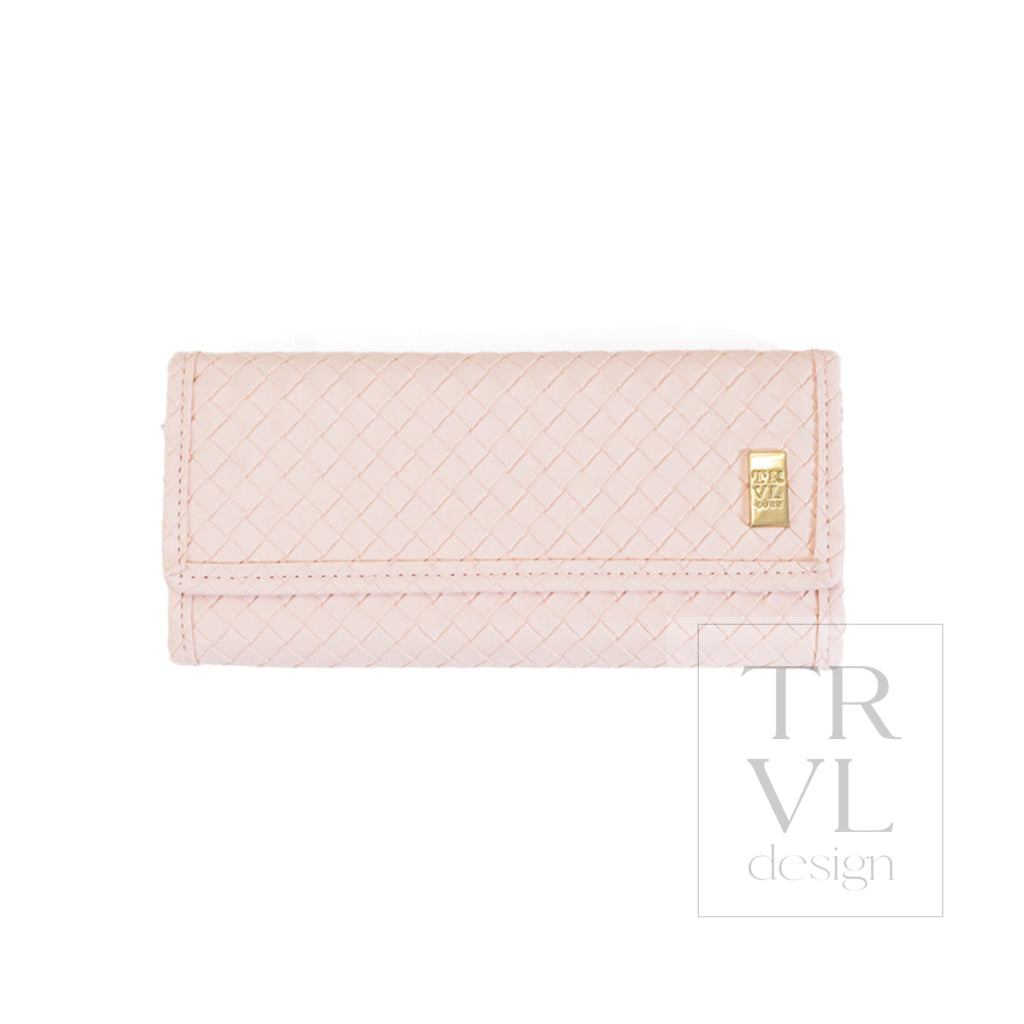 LUXE JEWELRY WALLET - WOVEN SHELL - Jewelry Holders