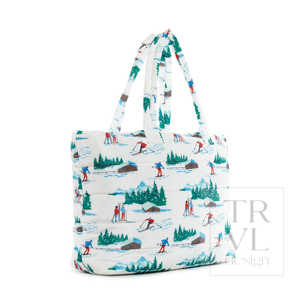 Luxe Puffer Tote Bag - Hit The Slopes