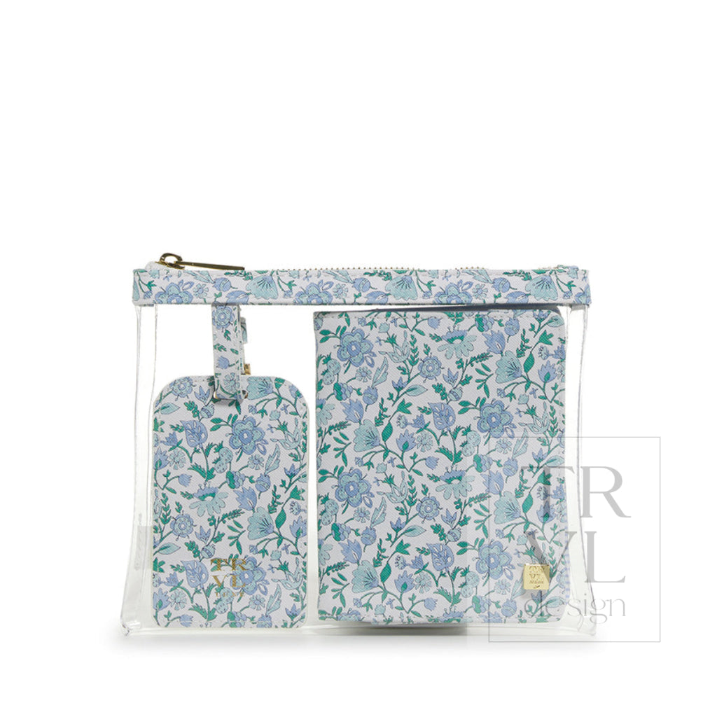 LUXE TRVL 3PC SET - HAMPTONS FLORAL - Travel Pouches