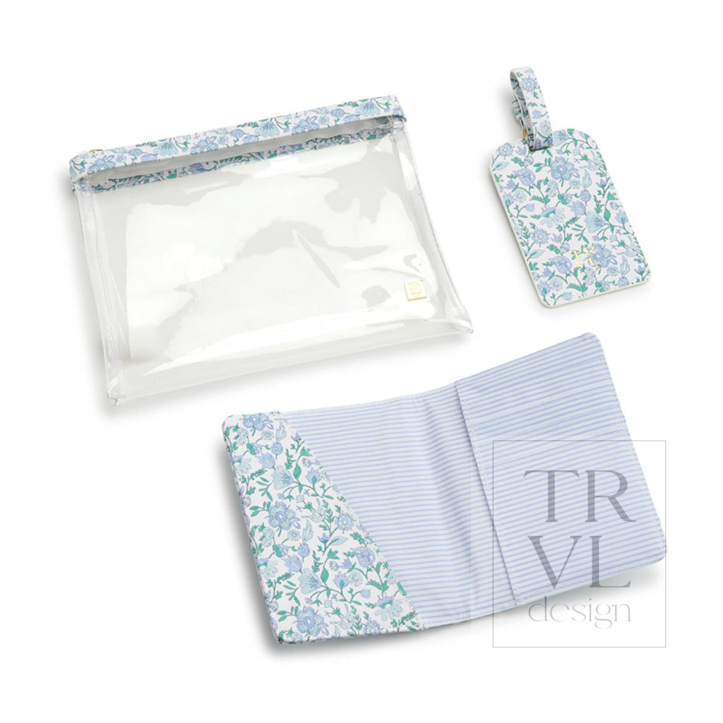 LUXE TRVL 3PC SET - HAMPTONS FLORAL - Travel Pouches