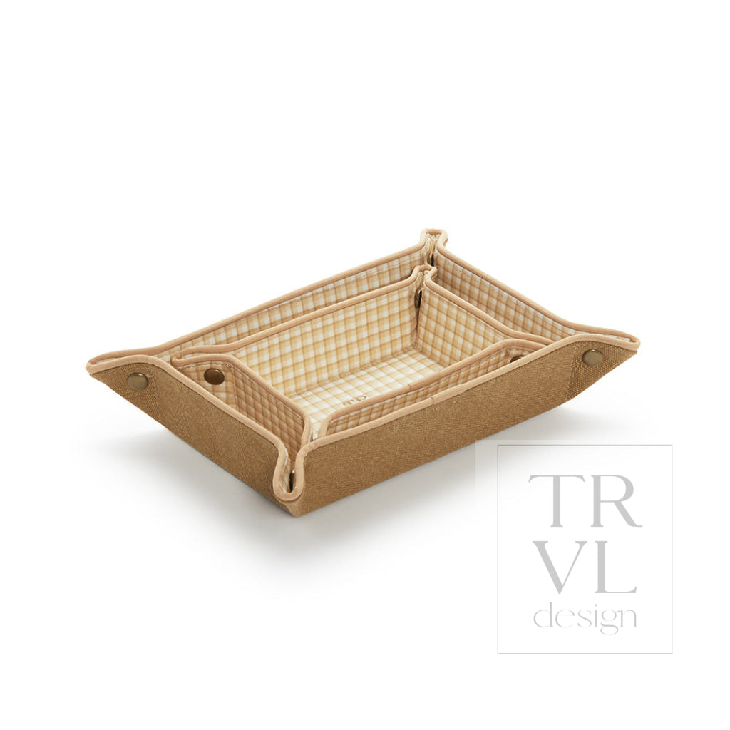 Men’s Tray Set - Coated Canvas Hay *New!