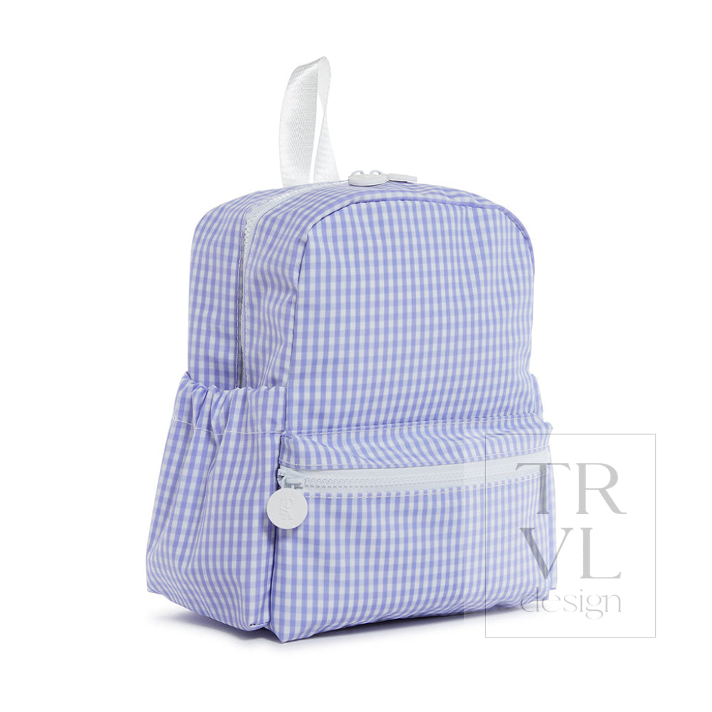 Mini Backer - Gingham Lilac *Trvl Deal