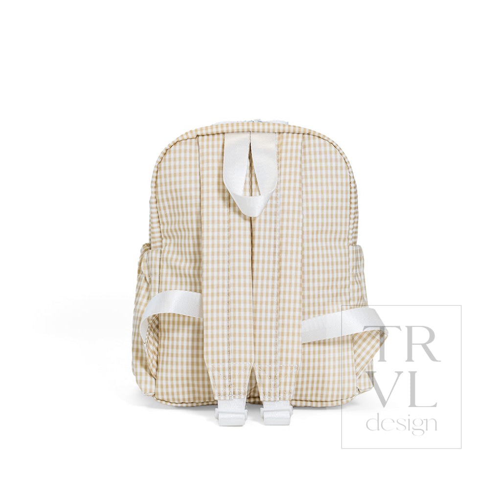 MINI BACKER - GINGHAM NEW KHAKI 3 Backpack - Backpacks