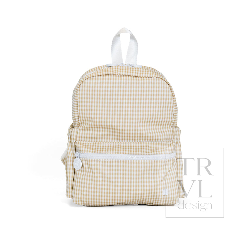 MINI BACKER - GINGHAM NEW KHAKI 3 Backpack - Backpacks