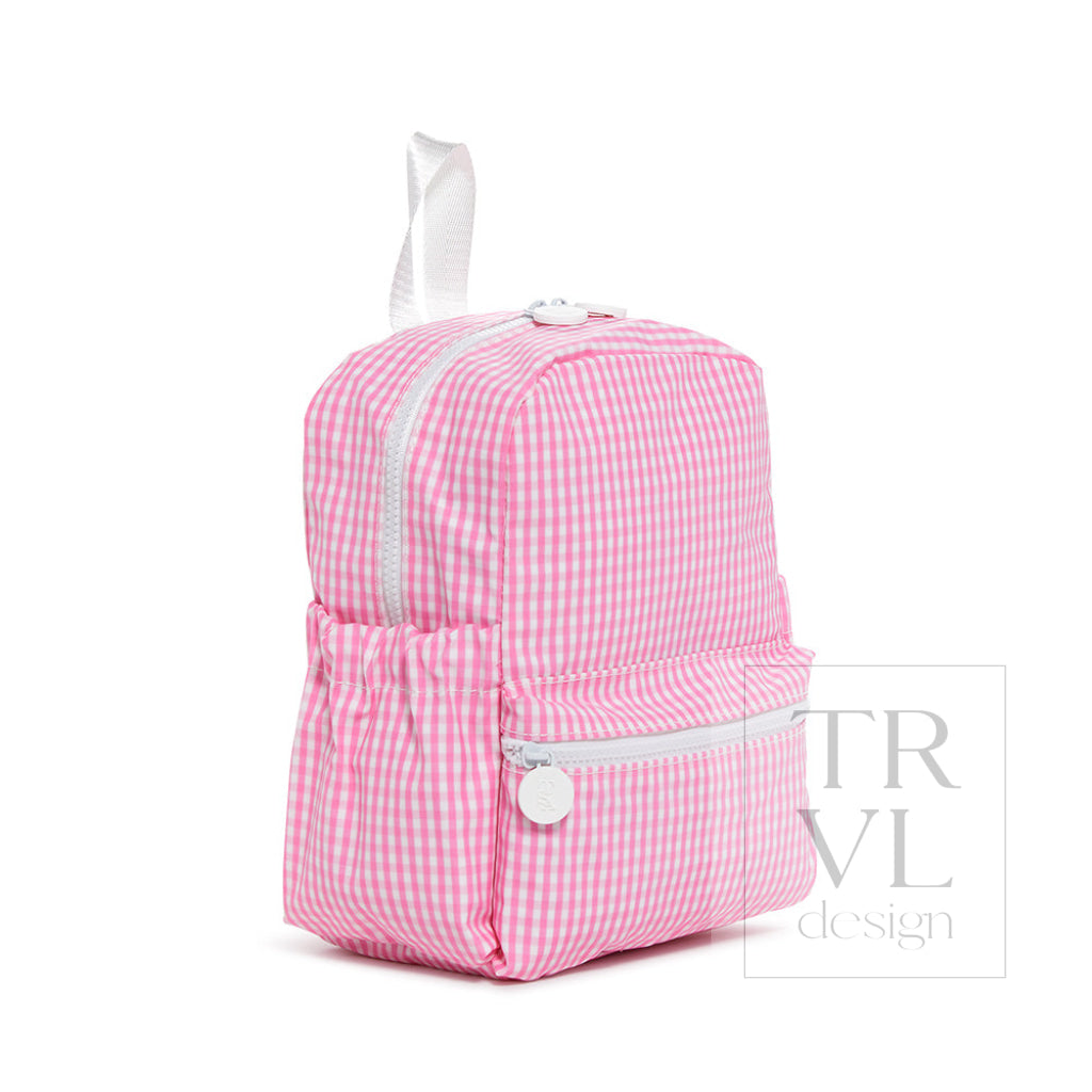 Mini Backer - Gingham Pink *Backorder 12/1 Backpacks