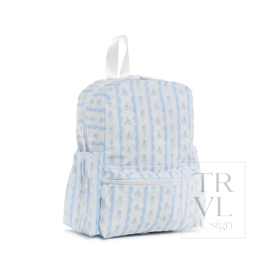 Mini Backer - Ribbon Floral Blue Backpacks