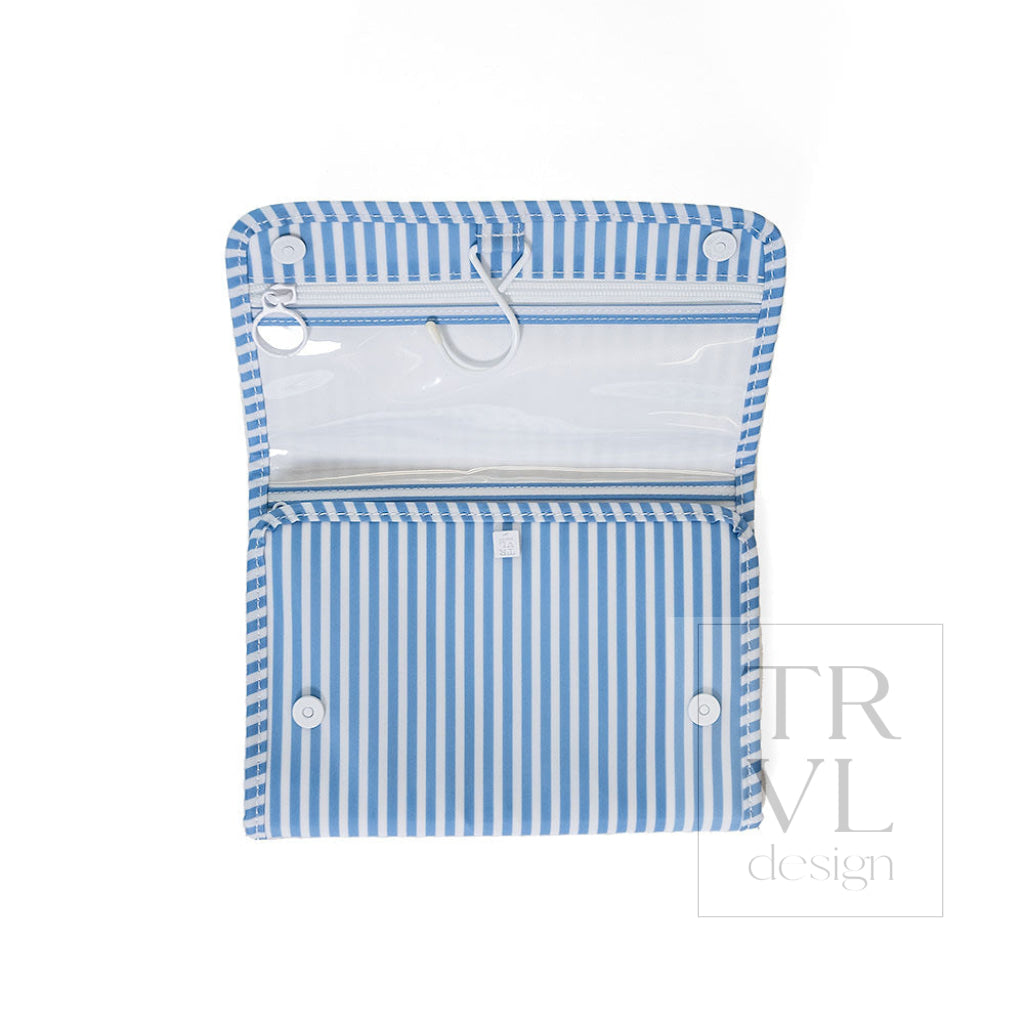 MINI ROLLUP HANGING BAG - PIMLICO STRIPE CHAMBRAY - Cosmetic & Toiletry Bags