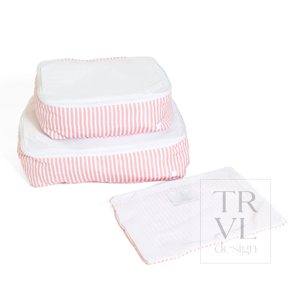 MINI SQUAD Packing Cubes - PIMLICO STRIPE DUSTY ROSE - Packing Organizers