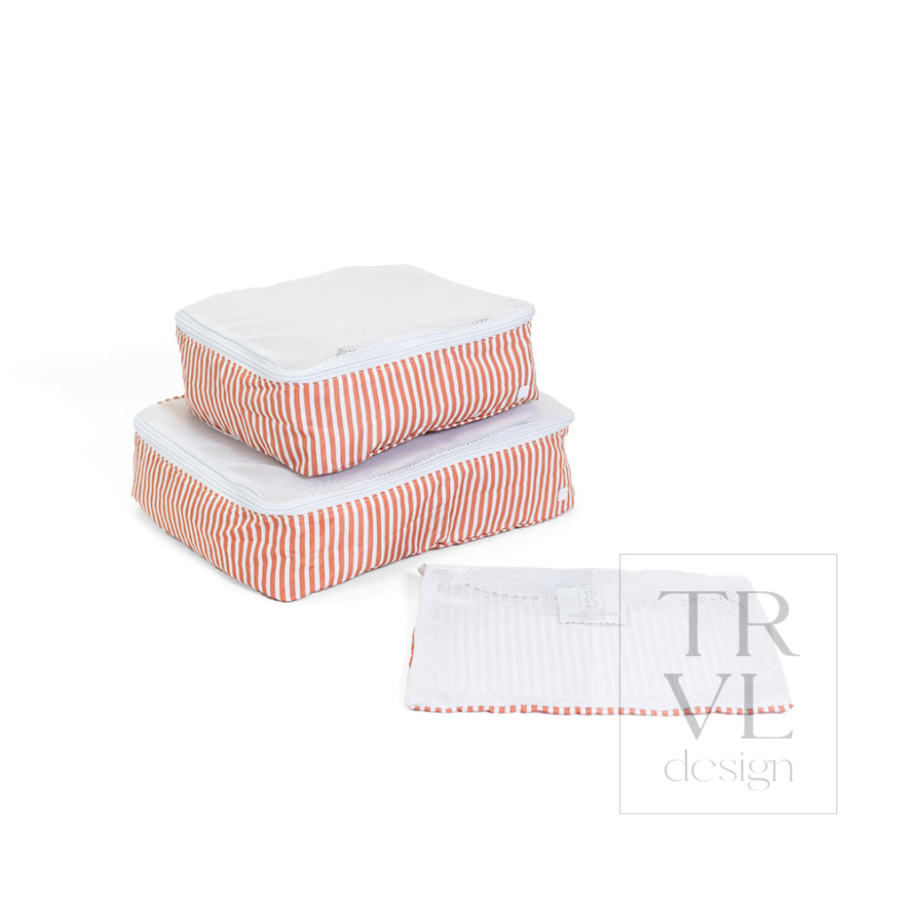 MINI SQUAD Packing Cubes - PIMLICO STRIPE RUST - Packing Organizers