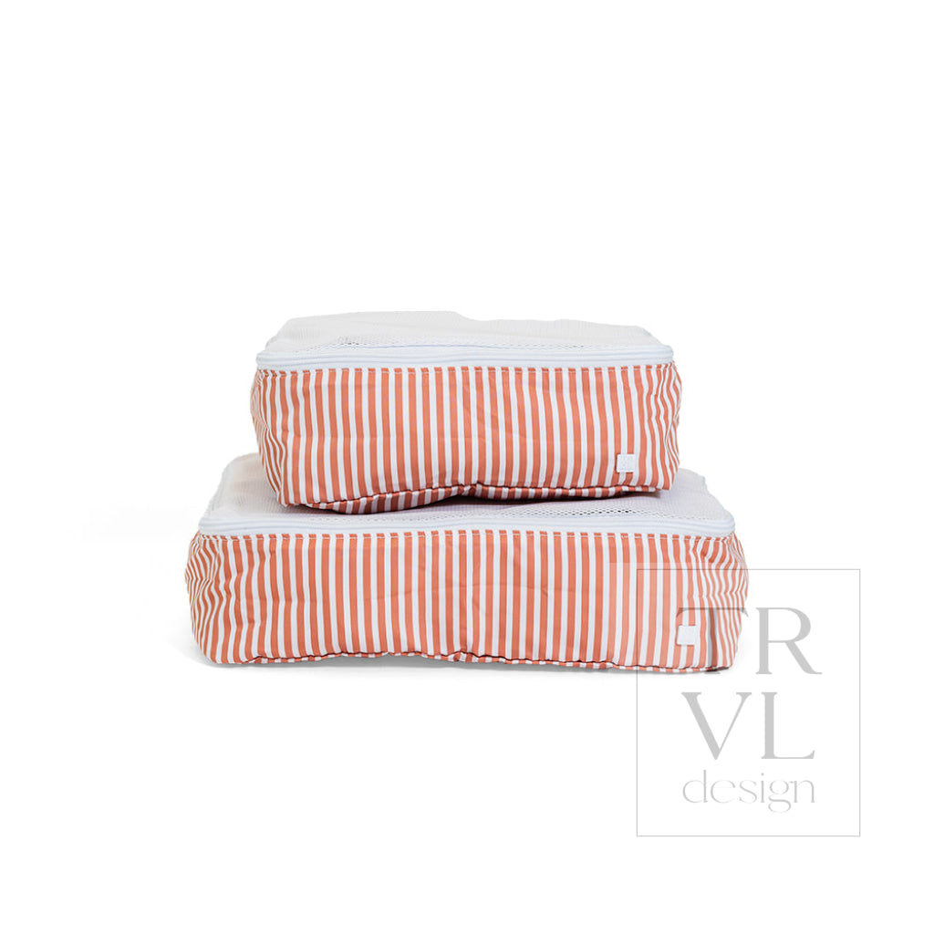 MINI SQUAD Packing Cubes - PIMLICO STRIPE RUST - Packing Organizers