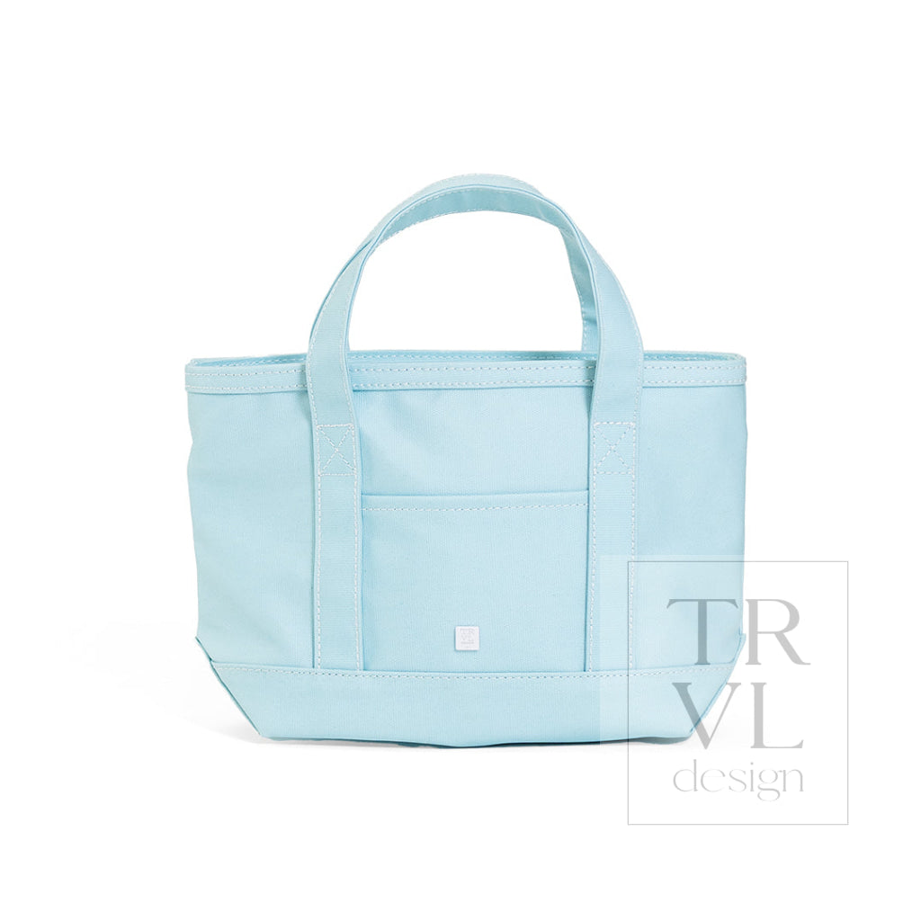MINI TOTE - COATED CANVAS LAKE BLUE - Tote Bags