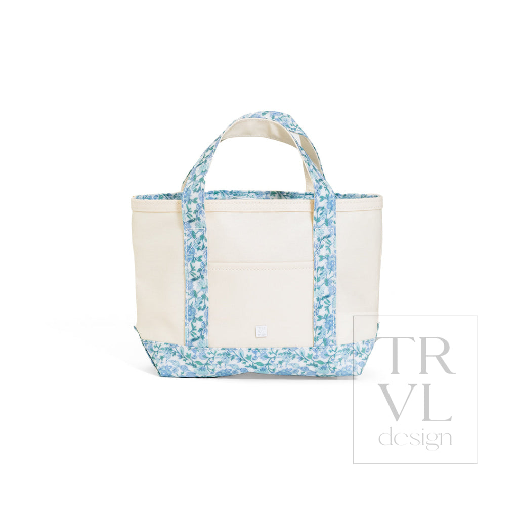 MINI TOTE - COATED CANVAS NATURAL With HAMPTONS - Tote Bags