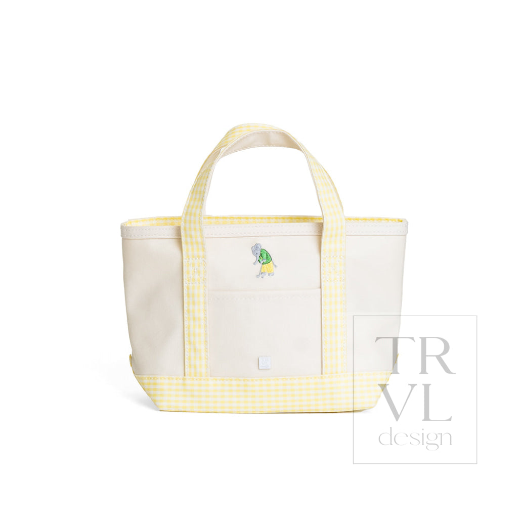 MINI TOTE - ERNIE COATED CANVAS with BUTTERCUP TRIM - Tote Bags