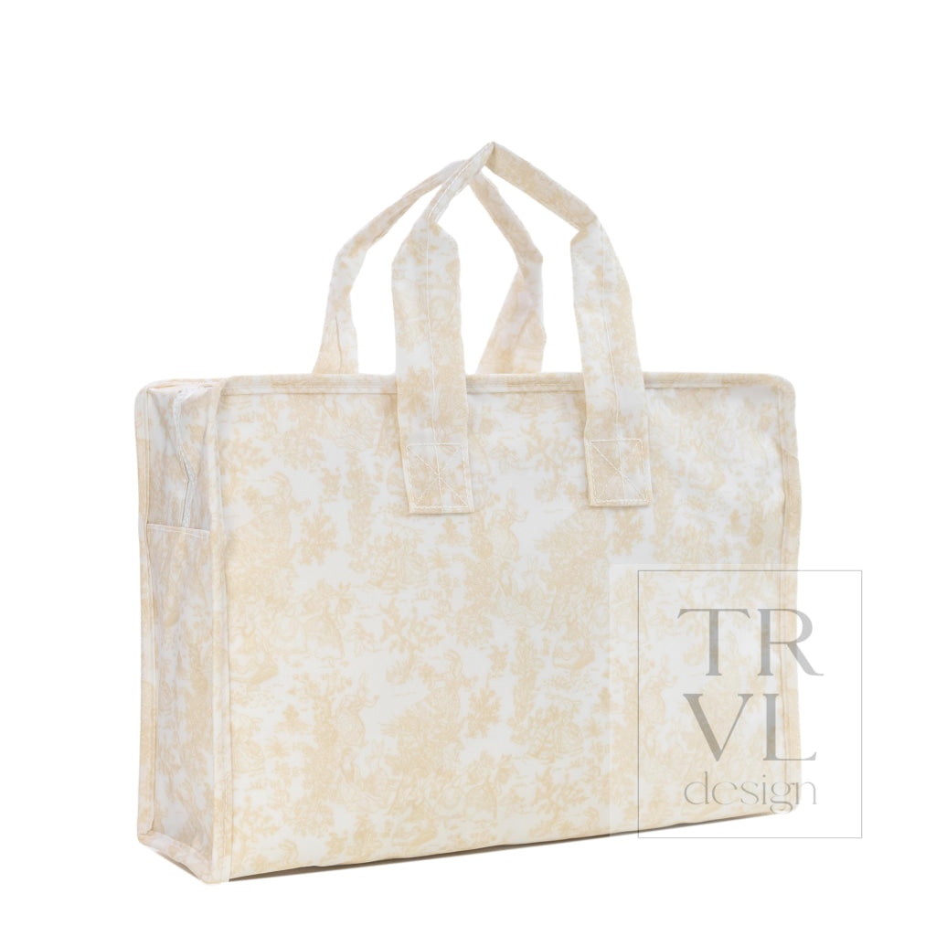 OVERNITE TOTE - BUNNY TOILE SAND - Tote Bags