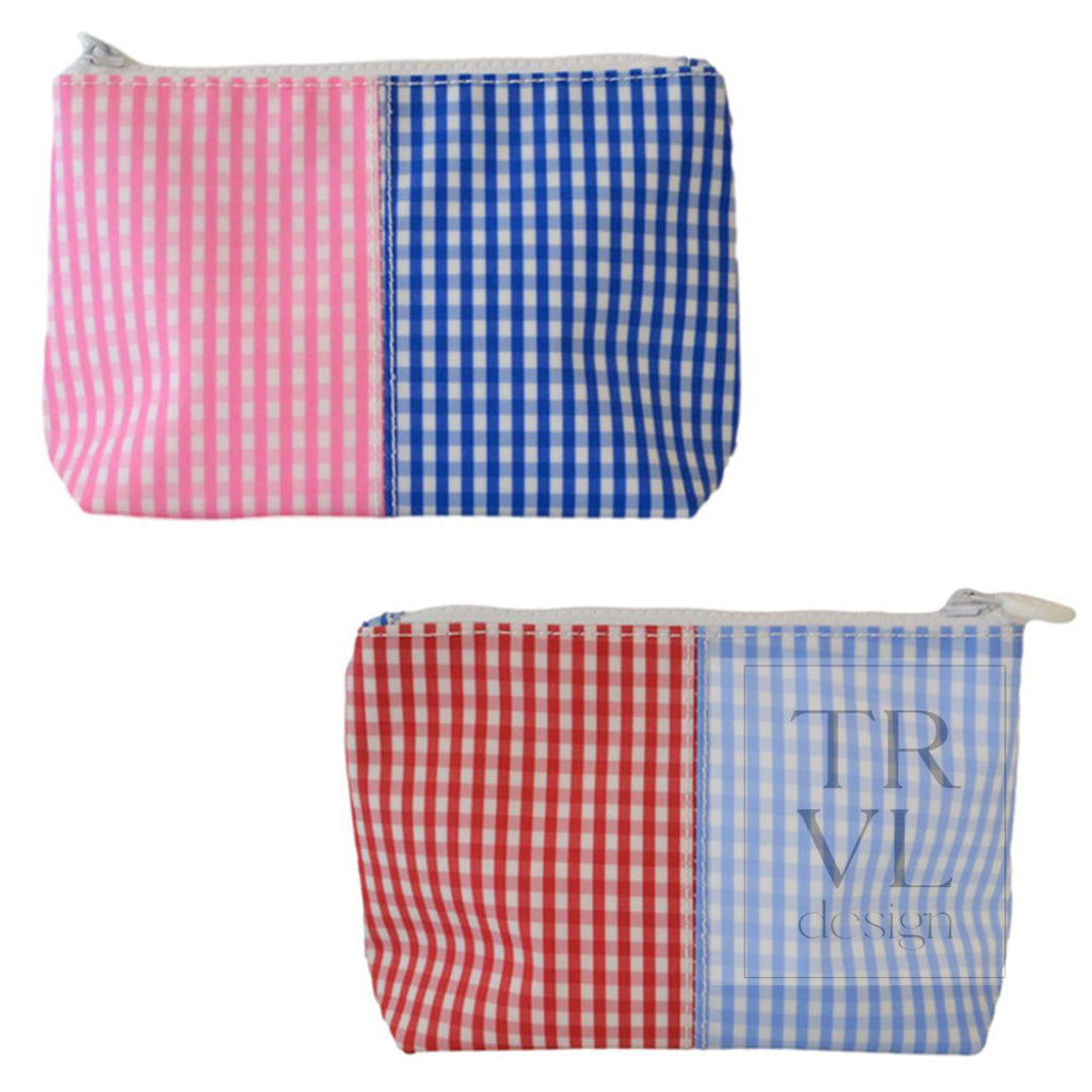 PATCH GINGHAM MINI COSMETIC BAG - Cosmetic & Toiletry Bags
