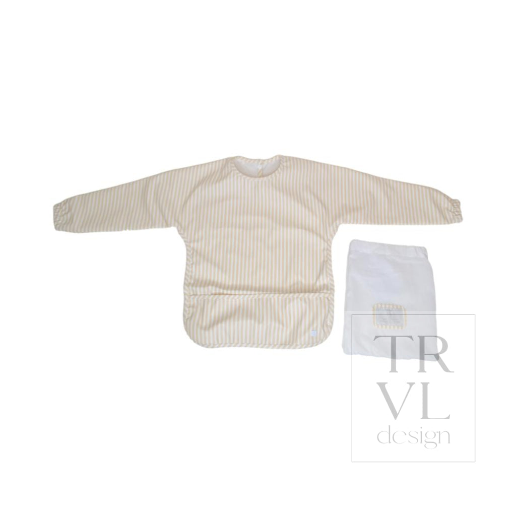 PERFECT SMOCK LARGE - PIMLICO STRIPE SAND - Baby & Toddler Clothing Accessories