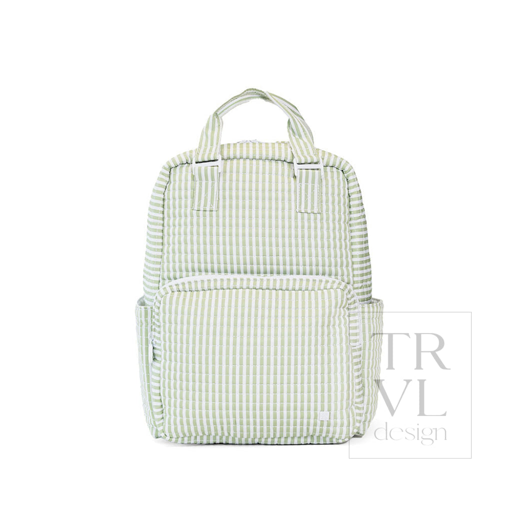 QUILTED ALL YOU NEED BAG - PIMLICO STRIPE SAGE - Diaper Bags
