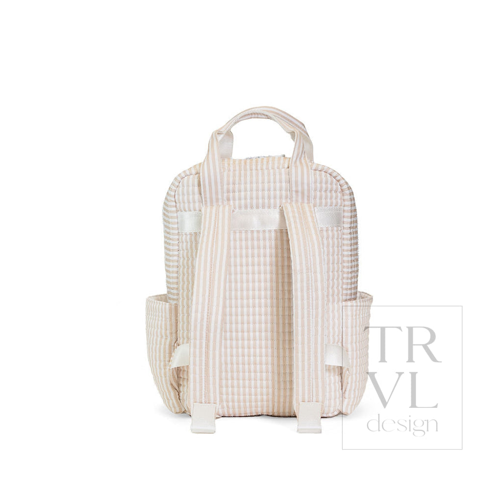 QUILTED ALL YOU NEED BAG - PIMLICO STRIPE SAND - Diaper Bags